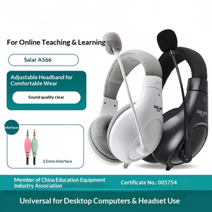 Auriculares con Cable Shenglai A566, Micrófono, Interfaz <span class=keywords><strong>de</strong></span> 3.5mm, para Exámenes <span class=keywords><strong>de</strong></span> Inglés, <span class=keywords><strong>Cursos</strong></span> <span class=keywords><strong>en</strong></span> Línea, Interacción Humano-Computadora - Product Image 3