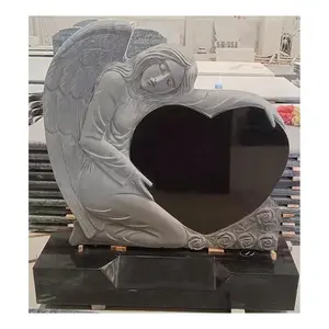 Cemetery monuments cremation guardian angel heart headstones designs for graves