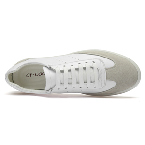 Fabricante de Zapatos para Hombre Totalmente Personalizados con MOQ Bajo, Estilo Casual, Color Negro y Blanco, Zapatillas de Cuero con Logotipo de Marca - Product Image 1