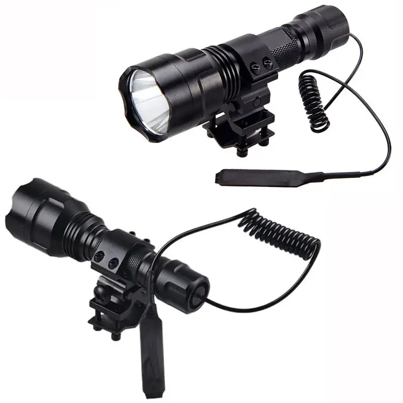 Long Distance High Lumen C8 Red Green White Rechargeable XML-T6 LED Flashlight For Outdoor Hunting