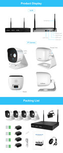 En gros H.264 8CH 1080P 2MP Caméras DE VIDÉOSURVEILLANCE Wifi Système de Sécurité Sans Fil NVR <span class=keywords><strong>Kit</strong></span> avec détection humaine - Product Image 4