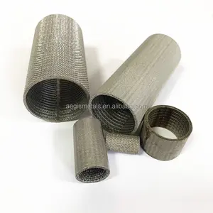 Forma de cilindro 1 2 5 10 20 Micron 25um Filtro sinterizado de metal de acero inoxidable