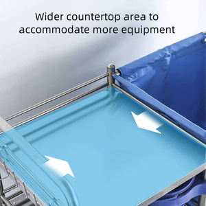 <span class=keywords><strong>Chariot</strong></span> à <span class=keywords><strong>linge</strong></span> d'hôpital en acier inoxydable, <span class=keywords><strong>chariot</strong></span> à <span class=keywords><strong>linge</strong></span> médical pour clinique, maison <span class=keywords><strong>de</strong></span> retraite, collecte des vêtements sales - Product Image 4