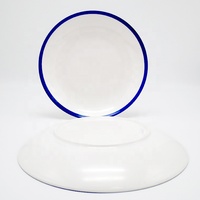 Assiette en mélamine jetable écologique personnalisable avec logo, 9 pouces, ronde, gravée, minimaliste, sûre et durable pour cadeaux d'affaires