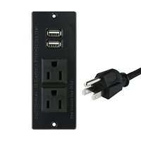 Vente en gros 10FT cordon bureau prise électrique murale US multiprise 2 prises et 2 ports USB prise de table de conférence encastrée