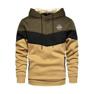 Produttore di abbigliamento felpe con cappuccio personalizzate tagliate <span class=keywords><strong>e</strong></span> cucite a blocchi di colore Multi colore per abbigliamento sportivo Casual felpa tascabile - Product Image 1