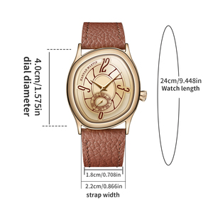 Reloj de Fábrica Personalizado de Marca Superior con Correa de Cuero Única, Reloj de Acero Inoxidable, Reloj de Moda Especial, Reloj Deportivo, Reloj de Cuarzo para Hombre - Product Image 3