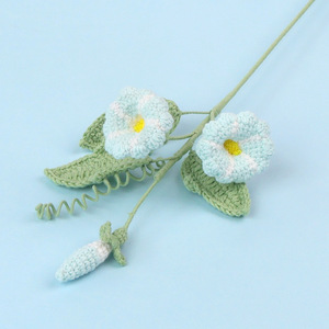 Fleur artificielle en tricot faite à la main, motif marguerite, décoration florale éternelle en fil, ornement pour la maison, cadeau - Product Image 6