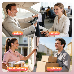 Audífonos con Cancelación <span class=keywords><strong>de</strong></span> Ruido <span class=keywords><strong>de</strong></span> Color Rosa y Morado, Personalizados al por Mayor, con Micrófono Dual para Computadora, Teléfonos Celulares, Camioneros y Hogar - Product Image 6