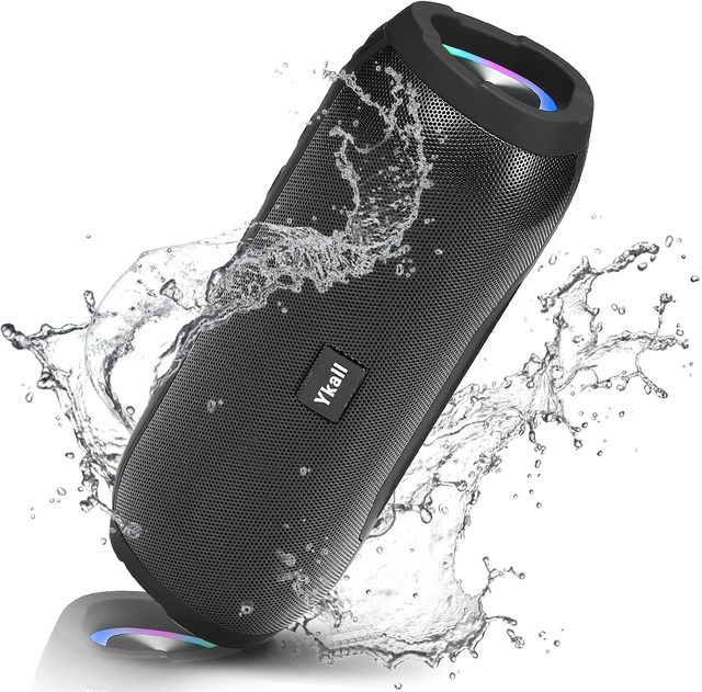 Bluetooth Speakers 20W Loud Stereo Sound,TWS Pairing,IPX6 Waterproof,36H Playtime,Built-in Mic,Radio Mode,RGB Lights for Outdoor