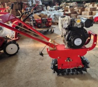 Micro-cultivateur agricole diesel 173F/7HP à refroidissement par air, monoculteur sur chenilles, mini-tracteur de ferme