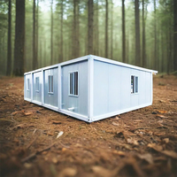 Conteneur maritime de 20 pieds High Cube, spacieux et luxueux, transformé en maison, avec porte de garage, construction à panneaux sandwich, pour extérieur/hôtel
