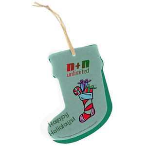 Ornamento Natalizio a Forma di Calza con Logo Personalizzato, Carta Seminabile, Decorazione Festiva Ecologica da Appendere, Regalo all'Ingrosso - Product Image 4