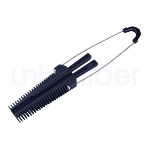 Approvisionnement d'usine PA1500 PA2000 FTTH Type de cale Suspention câble pinces d'ancrage caoutchouc noir haute Tension pour Fiber optique - Product Image 3