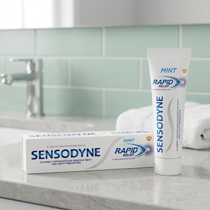 Dentifrice Sensodyne Rapid Relief pour dents sensibles sans triclosan pour adultes, traitement des dents sensibles, menthe-3 - Product Image 2