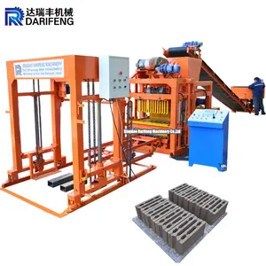 Darifeng new technology fly ash project proposal of machine hollow brick making machine QT4-25 doubell manual block machine