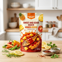 Sachet Doypack de qualité alimentaire UE, anti-UV et résistant à l'humidité, pour emballage personnalisé de sauce au piment à finition mate