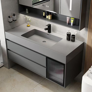 SANTOPOVA-<span class=keywords><strong>Espejo</strong></span> led inteligente <span class=keywords><strong>con</strong></span> <span class=keywords><strong>luz</strong></span> para <span class=keywords><strong>baño</strong></span>, tocador de madera <span class=keywords><strong>y</strong></span> mármol negro, <span class=keywords><strong>armario</strong></span> de <span class=keywords><strong>baño</strong></span> - Product Image 5
