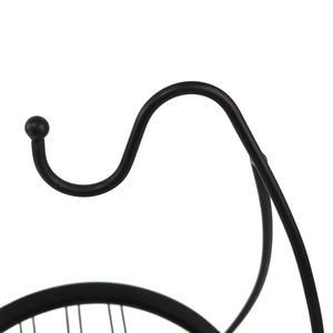 Wire Fruit Basket With Banana Hook Black <b>Standing</b> Type Bowl Shape For Home Kitchen Storage FB-1041-HY - Product Image 2