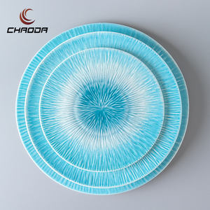 Assiettes mates glaçure de couleur personnalisée ustensiles de cuisson ronds en céramique plat de cuisson assiette plate en céramique assiette plate en porcelaine - Product Image 1