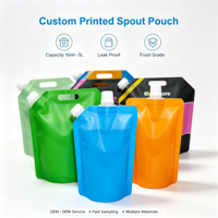 Pochettes à bec verseur personnalisées écologiques avec bouchon anti-fuite, de 500 ml à 5 L, pour emballage liquide (café, jus, gelée)