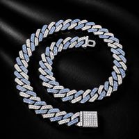 Collier pour animaux de compagnie en alliage avec strass, chaîne cubaine de 13 mm pour chiens et chats de petite, moyenne et grande taille, vente en gros
