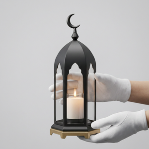 Manufacturers Latest <b>Black</b> Dome Shape Metal <b>Candle</b> <b>Lanterns</b> for Ramadan and Christmas Home Decoration - Product Image 4