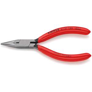 KNIPEX 37 31 125 Pince à becs plats pour mécanique de précision plastifiée noire atramentisée 125 mm - Product Image 1