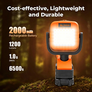 โคมไฟ LED สี่เหลี่ยมราคาดีที่สุดสำหรับใช้ในอุตสาหกรรมและในครัวเรือน ไฟ LED แบบพกพาใช้พลังงานแบตเตอรี่ Li-Ion - Product Image 5