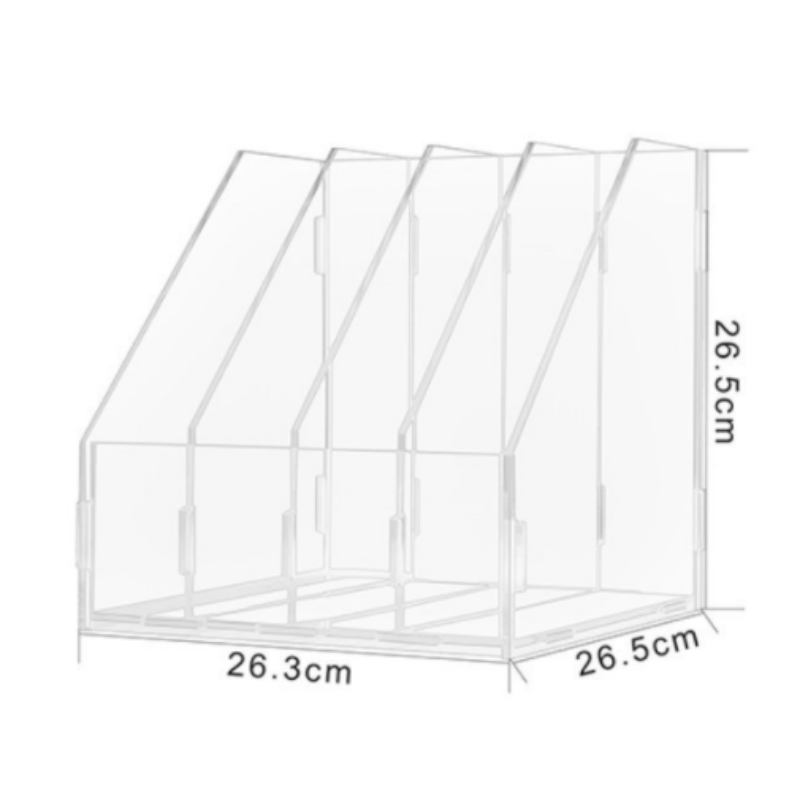 Лидер продаж на Amazon, прозрачный пластиковый органайзер для офисных документов и ПЭТ, настольный органайзер для хранения файлов