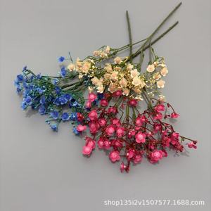 Flores Artificiales Qiye, Flor de Aliento de Bebé Naranja de Seda, Decoración Moderna para Bodas y Hogar, Estilo Instagram - Product Image 3