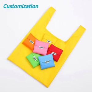 Custom Logo Foldable Reusable Grocery Shopping <b>Bags</b> Extra <b>Large</b> Nylon/Polyester Tote Supermarket Shopping Promotion <b>Gift</b> <b>Bag</b> - Product Image 1