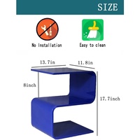 Table d'appoint/bord de lit pliable moderne en acrylique transparent en forme de H pour salon et chambre à coucher