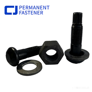 Высокопрочный болт ТС M20 из легированной стали с круглой головкой, класс прочности 10.9, с торсионно-сдвиговым креплением, черное оксидирование, резьба UNC, для строительства - Product Image 4