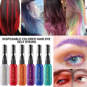 Mascara capillaire 3-en-1, couleur temporaire, non permanente, pour fêtes et festivals, maquillage capillaire, mascara OEM, logo personnalisé, marque privée - Product Image 2