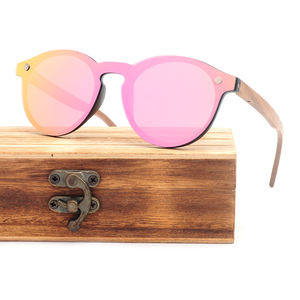 Gafas de sol con marco de madera, lentes de sol con marco de madera, diseño italiano, CE - Product Image 1
