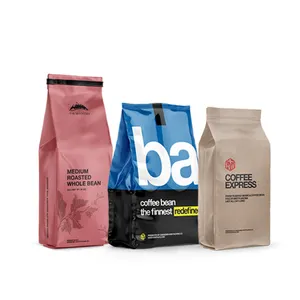 Benutzer definierte kompost ierbare 500G 1kg 5kg 10kg 15kg 25kg Zip Lock Kaffeebohnen Verpackungs beutel Beutel für Kaffee Molke Protein Pulver