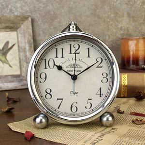 Saat — horloge <span class=keywords><strong>de</strong></span> Table classique rétro en métal, horloge <span class=keywords><strong>de</strong></span> bureau silencieux Vintage, alarme <span class=keywords><strong>de</strong></span> mode, mouvement à Quartz, horloge décorative - Product Image 5