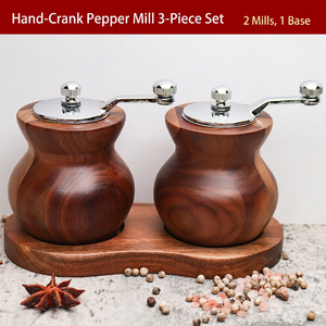 Mini moulin à poivre à manivelle en forme de boule, noyau de broyage en céramique, moulin à sel et à épices polyvalent, assaisonnement manuel pour la cuisine - Product Image 4