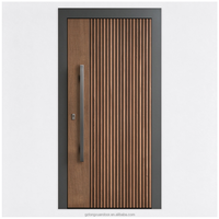 Custom Modern Soundproof Solid-Core Fire-Rated Interior Prehung Door Timber Door Solid Wooden Grille Entry Door Villa Hotel