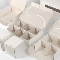 Caja de Panadería de Papel de Grado Alimenticio con Logotipo Personalizado, con Divisores, 2, 4, 6 Compartimentos, para Pasteles, Donuts, Cupcakes, Macarons, Caja de Empaque Personalizada