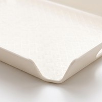 Plateaux de boulangerie en ABS durables en gros, plateaux rectangulaires en plastique pour servir le pain avec poignées, pour la présentation alimentaire commerciale et la restauration