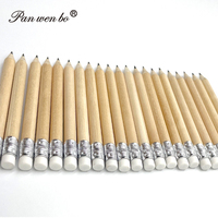 Crayons ronds miniatures en bois personnalisés avec logo, crayons de golf de 4 pouces, mini-crayons demi-taille avec gomme