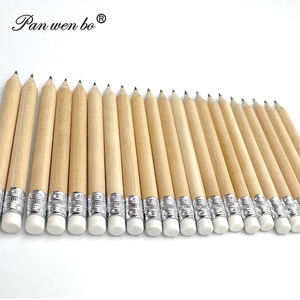 Individuell bedruckte, spitze Mini-Holzstifte, Golfstifte, 4 Zoll Mini-Halbstifte mit Radiergummi - Product Image 2