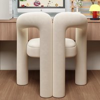 Tabouret de maquillage pour chambre de fille, chaise de coiffeuse en PU de luxe léger avec dossier, chaise de manucure tendance