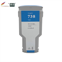 Cartucho de Tinta Pigmentada Remanufacturado para Plotter HP 738 DesignJet T850 T950 CAD - Opciones de 300ML - con Chip Inteligente