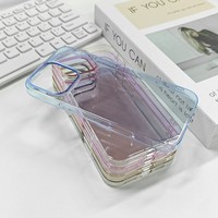 Bon marché, étui pour téléphone PC tout compris, étui pour téléphone portable couleur transparente pour iPhone/Samsung/Redmi/RealMe/Honor/TCL