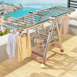 Séchoir à linge multifonctionnel télescopique pliable pour balcon, type sur pied, pour chambre à coucher et usage domestique - Product Image 3