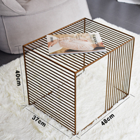 Table basse carrée moderne en fil métallique, style européen, simple, pour meubles de salon