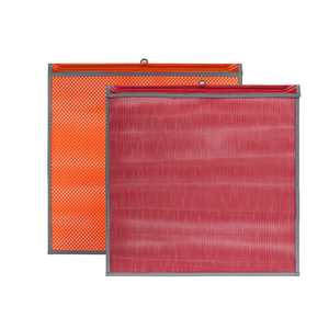 FMCSA 393,87 Aprobado 18X18 pulgadas Malla de PVC Jersey Malla Bandera de seguridad con lazo de alambre ANSI Correas reflectantes - Product Image 1